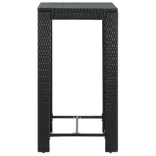 KDVXBCQJH 5 Piece Patio Bar Set Outdoor PE Rattan Dining Furniture Black