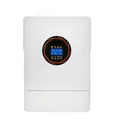 48V 5000W Split Phase Hybrid Solar Inverter to 220V with MPPT Max 6400W PV Input Low Frequency Pure Sine Wave All-in-One Power Charger for Remote Cabin Living(Single Phase)