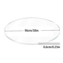 Clear Round Glass Top, Glass Dining Table, Round Flat Glass, Pencil Polished Edge Tabletop, Thick Tempered Glass Round Table Top, Transparent Round, Tempered Radius Corners Glass Table Top ( Size : 96