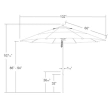 OROTLECT 132'' Sunbrella Umbrella Umbrella