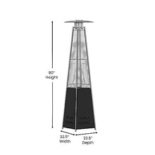 Flash Furniture Commercial 42,000 BTU Stainless Steel Heater, Black