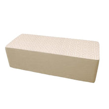 FDP 24" x 60" Rectangle Oversized Outdoor Ottoman Featuring Sunbrella Two-Tone - Weather-Resistant, Fade-Resistant, Assembled Patio Furniture for Backyard, Poolside Seating, 18" H - Flax/Sand