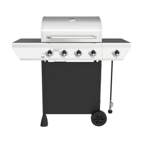 Nexgrill Propane 4-Burner Gas Grill, Side Burner and Stainless Steel Lid