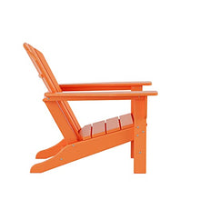 WestinTrends Dylan Adirondack Chairs Set of 8 All Weather Poly Lumber Outdoor Patio Chairs Orange