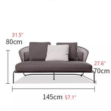 KPHYMOD Outdoor Loveseat Patio Furniture Sofa, Outdoor Chairs with Cushion, for Garden Pool Backyard Yard Porch