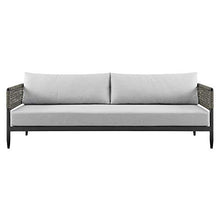 Armen Living Felicia Modern Outdoor Patio Conversation Set 4 Piece Black