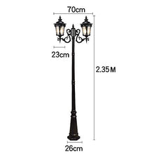 Post Lights Outdoor 2-Head Traditional Victoria High Pole Landscape Street Light Aluminum Glass Outdoor Patio Lawn Lighting Pillar Lamp IP55 Waterproof Garden Courtyard Column Post Light Pillar L