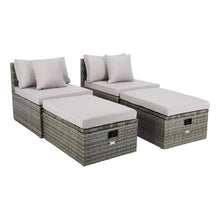 SAFAVIEH Outdoor Pramla 2-Piece Sette Set, Grey PAT7515B