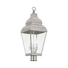 Livex Lighting 2594-01 Exeter Traditional 3 Light Antique Brass Post-Top LantermAntique Brass