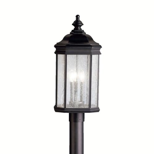 Kichler 9918BK Kirkwood Outdoor Post Mount 3-Light, Black