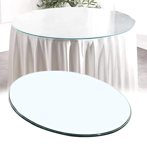 BEWEGNLNHK Clear Round Glass Table Top, 1/4" Thick Tempered Glass Table Top, 30" 36" 39" 40" Round Glass Top for End Table Dining Table Coffee Table(98cm(39in))