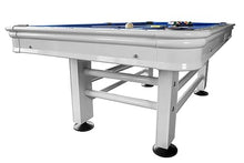 Chamberlain Game Tables Malibu Nights 7 Ft Outdoor Pool Table White and Blue