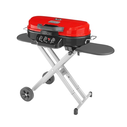 Coleman RoadTrip 285 Portable Propane Grill, 3 Burners, Red