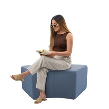 FDP 24" x 48" S-Curve Oversized Outdoor Ottoman Featuring Sunbrella Fabric - Weather-Resistant, Fade-Resistant, Assembled Patio Furniture for Backyard, Poolside Seating, 18" H - Canvas Haze