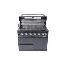 Deluxe Stainless Steel Propane Gas Grill, Outdoor BBQ Grill with Side Burner & Warming Rack, Multi-Burner Cooking Kitchen Islands with Storage Drawers for Backyard Patio Entertaining (Black)