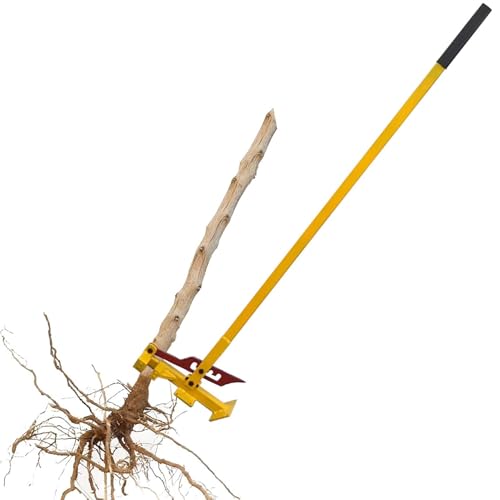 Manual Lever Tree Removal Tool - Sapling Puller with Long Handle Effortless Extraction Woody Stems Root for Backyard/Farm/Yard/Garden