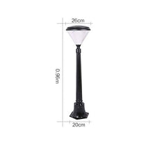 Lights Outdoor Black Aluminum Glass Lampshade Lawn Lamp Outdoor Antirust Pillar Lamp Garden Floor Lamp E27 Villa External Waterproof Street Light Patio Stake Light Height: 96cm Stadium