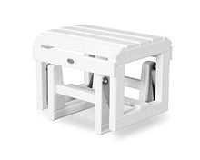 POLYWOOD OTGLWH Classic Adirondack Glider Ottoman, White