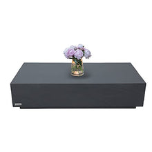 Elementi Colorado Concrete Coffee Table, Slate Black, 30 x 60 Inches