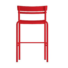 Flash Furniture Commercial Grade Metal Indoor/Outdoor Barstool, Red, 2-Pack