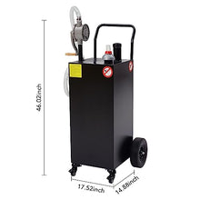 35 gal Gas Caddy with Pump - Portable Fuel Tank Gasoline Storage Tank for Boat, Car,Garden, Lawnmower, ATV