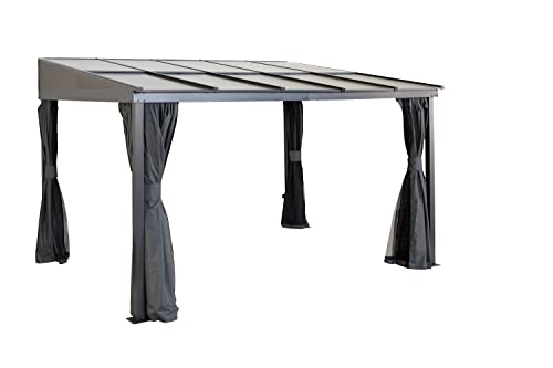 Sojag Pompano 10x12 Ft. Wall Gazebo Gray