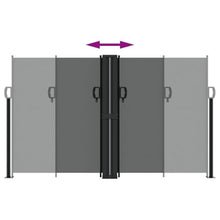 HFXHIJXQ Retractable Side Awning Anthracite Polyester Privacy Screen 472.4 x 472.4 x 55.1 in Outdoor Sun Shade for Patio Garden Balcony Terrace