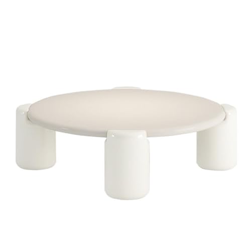 Living Room Table Nordic Round Coffee Table Simple Modern Small Apartment Living Room Cream Wabi Sabi Style Designer Creative Net Red Round Table Outdoor Side Table (Color : B Diameter 90cm)