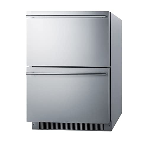 Summit 24” Two Drawer Refrigerator, Stainless Steel - ADRD24