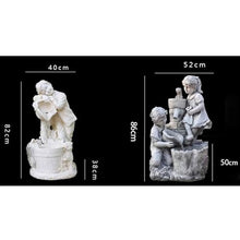 Tabletop Fountain Garden Landscape Water Fountain, Outdoor Garden Balcony Decoration Landscape, Creative Sculpture Landing Pieces Tabletop Water Fountain (B)