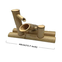 GenSDH Solar Fountain Bird Bath Bamboo Fountain,Japanese Style Bamboo Jinglu Water Device Flowing Water Decoration Courtyard Design,40Cm