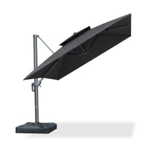 OROTLECT 10' X 13' Double Top Grey Pole Rectangle Cantilever Patio Umbrella Deluxe Large Outdoor Umbrella,Graphite Grey