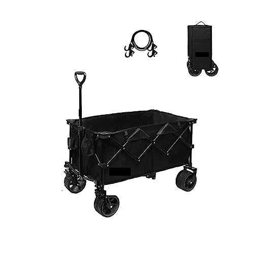 iumLeap Wheelbarrow Foldable Camping Trolley Portable Outdoor Camping Table Large Capacity Multi-Function Adjustable Handle Picnic Shopping Trolley Portable (Foldable Truck B)