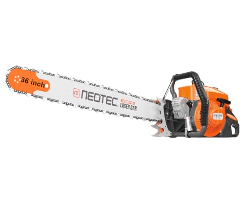 NEO-TEC NS8105 2-Cycle 105cc 36 inch Bar Gas Powered Chainsaw 6.5HP 4.8KW Gasoline Saw Compatible with G070 070 090 for Wood Logging Cutting Professional Motosierra De Gasolina