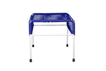 Innit Designs 08-02-28 Atom Ottoman, Deep Blue On White