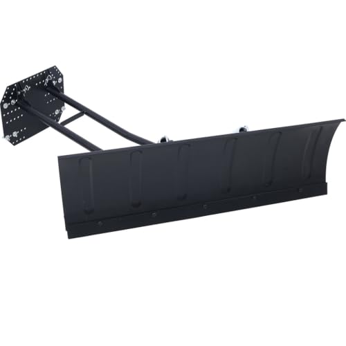 AMZXPLORE 48 Inch ATV Snow Plow Blade Kit, Universal Heavy Duty Steel Snow Plow Attachment with 5 Angle Adjustable Blade, Quick Release Mount for UTV ATV Driveway Yard Snow Removal