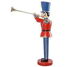 Design Toscano 6 Foot Tall Nutcracker Ballet Trumpeting Toy Soldier Holiday Decor Full Color