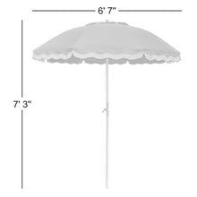 OROTLECT 6.6ft Patio Umbrella with Push Button Tilt Outdoor Market Umbrella Rivie pink Acrylic Canopy for Garden Backyard Deck Poolside