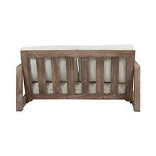 Christopher Knight Home Randy Outdoor Acacia Wood Loveseat Set with Coffee Table Brown and Beige