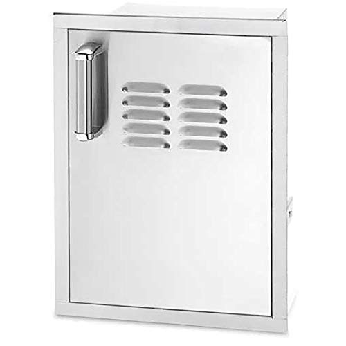 Fire Magic Premium Flush 14-inch Right-hinged Soft Close Louvered Single Access Door with Propane Tank Storage - 53820sc-t