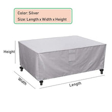 Outdoor Chair Cover 2pcs Heavy Duty Outdoor Garden Furniture Cover For Sofa Table Chair Patio Waterproof Wind-Proof Anti-UV Against Rain Snow