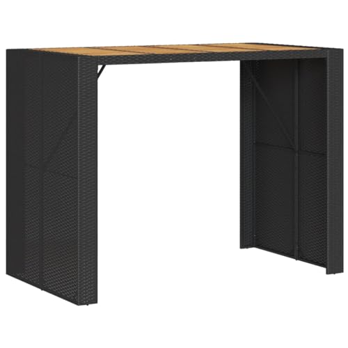 Garden Bar Table Black,Durable Garden Bar Table with Modern Design Outdoor Furniture for Gatherings and Social Events Patio Tables