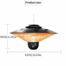 Outdoor Hanging Heater, Patio Heater with Remote, 3S Fast Heating, No Noise, IP44 Waterproof for Restaurant Patio Backyard Garage Decks