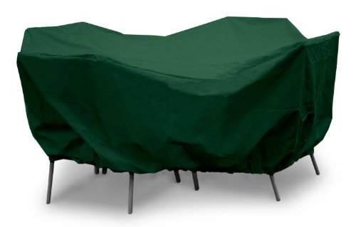 KoverRoos Weathermax 61162 54-Inch Round Table High Back Dining Set Cover, 88-Inch Diameter by 36-Inch Height, Forest Green