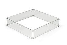 HPC Fire Square Fire Pit Glass Wind Guard (WG37-SQ), 37-Inch