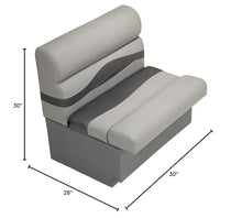 TaylorMade 30" Pontoon Boat Bench Seat with Storage Charcoal