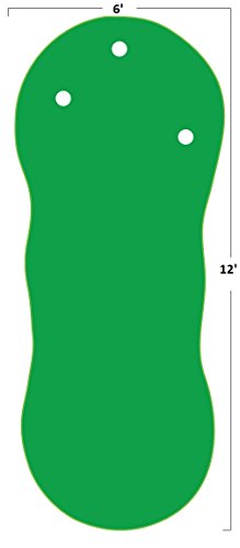 Big Moss Golf Practice Putting Chipping Green - THE GENERAL 6' X 12' Multicolor