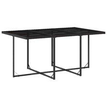 Kaorsrow 11 Piece Garden Dining Set with Rectangular Table and 10 Chairs, PE Rattan Outdoor Patio Furniture Set for 10, Black and Cream White Dining Furniture for Backyard Terrace