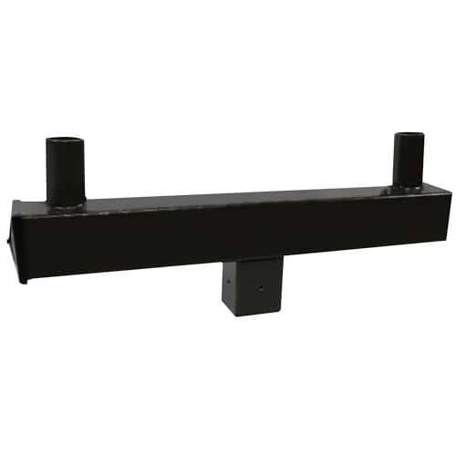 OHLECTRIC 4" Square Pole Bullhorns 2 Tenon 180° with 2-3/8" Tenon | Powder Coated Zinc Anodized Steel | 60 LBS Capacity | Stainless Steel Hardware | Bronze Finish