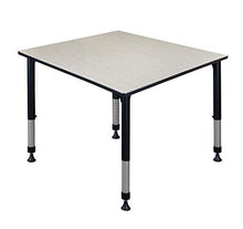 Regency Height Adjustable Square Classroom Table 48" Light Maple